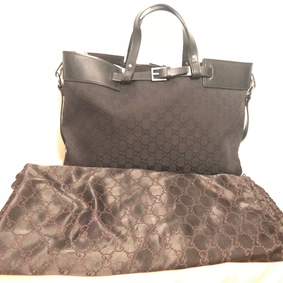 Gucci Handbags - Gucci GG Monogram Canvas w/Leather Trim Tote